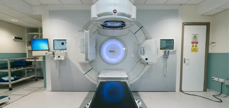 Linear accelerator radiotherapy treatment room
